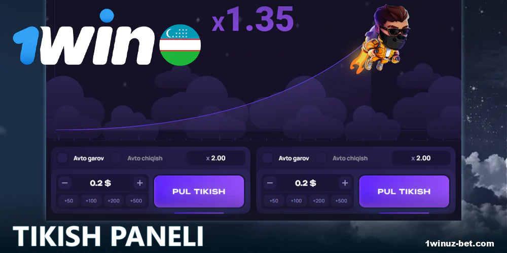 So'm. Bu yerda o'yinchi kiritmoqchi bo'lgan pul miqdorini belgilaydi;